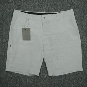 BYLT Shorts Mens XXL Gray Kinetic Chino Lightweight Golf Zip Pocket NWT